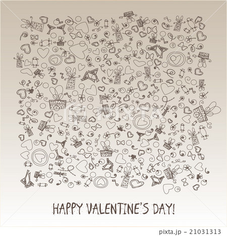 Love Valentine Day doodle icons vector 21031313