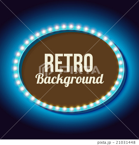 Retro frame circle with neon lights 21031448