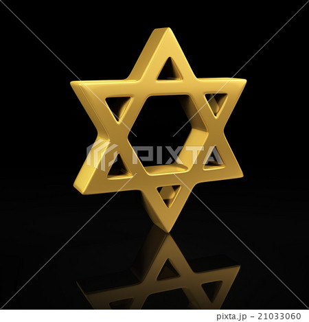 Gold Star of David on black 21033060