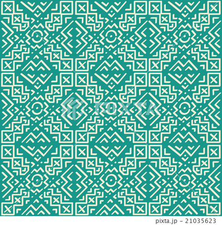 Hand Drawn Ethnic Seamless Pattern in Tribal Style Hand Drawn Ethnic Seamless Pattern in Tribal Style 21035623