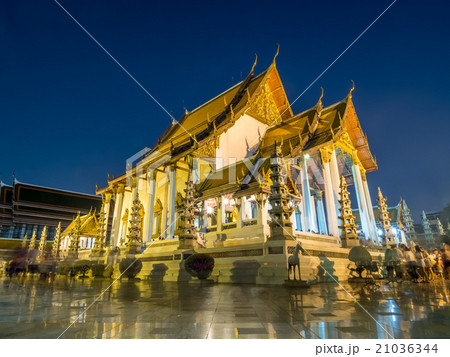 Candle lit in Thai temple Candle lit in Thai temple 21036344