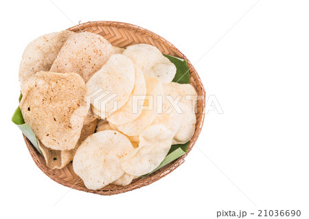 Freshy fried delicious prawn and fish crackers 21036690