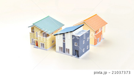 模型制作者様には写真素材販売での許可をいただいています 建築模型 住宅模型 住宅ローンのイメージ の写真素材