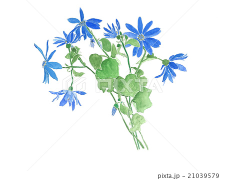 青い花のイラスト素材
