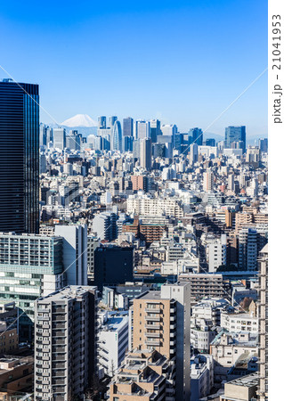東京・新宿方面・富士山 21041953