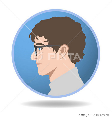 男性の横顔アイコン アバターのイラスト素材 21042976 Pixta