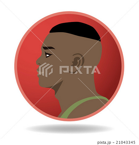 男性の横顔アイコン　アバター 21043345