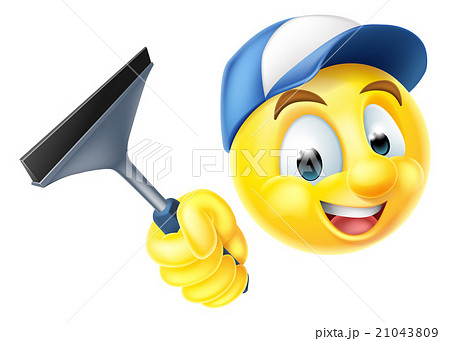 Cleaner Emoji Emoticon with Squeegee 21043809