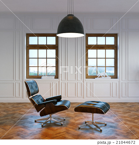 Big living room with lounge chair in center 21044672