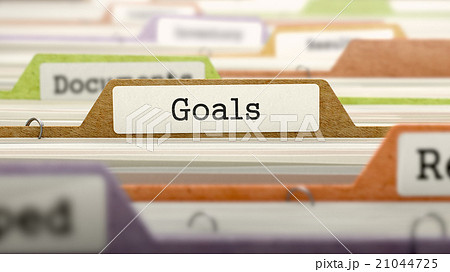 Goals Concept on Folder Register. Goals Concept on Folder Register. 21044725