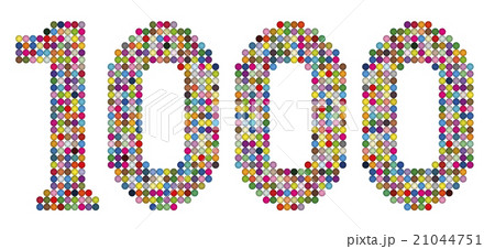 Thousand Balls Dots Points Colors Number White 21044751