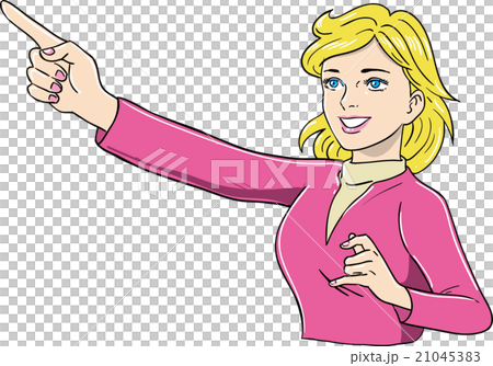 アメコミ　指差す女性 21045383