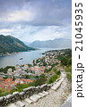 Panorama view of Kotor bay harbor (Boka Kotorska)  21045935