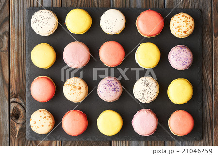 French delicious dessert macaroons 21046259