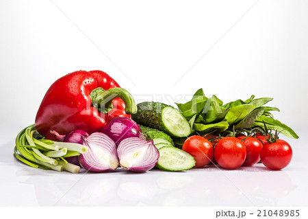 Vegetables on the white background 21048985