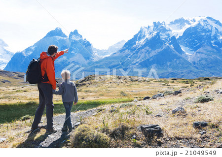 family hiking in patagonia family hiking in patagonia 21049549