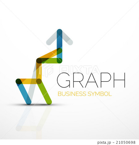 Abstract logo idea, linear chart or graph Abstract logo idea, linear chart or graph 21050698