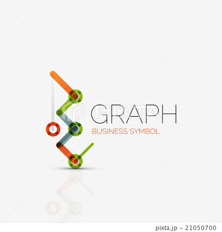 Abstract logo idea, linear chart or graph Abstract logo idea, linear chart or graph 21050700