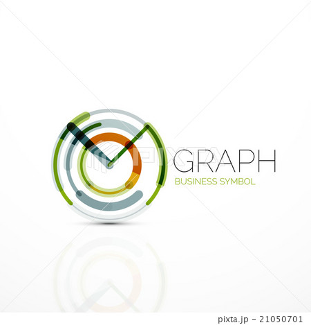 Abstract logo idea, linear chart or graph Abstract logo idea, linear chart or graph 21050701