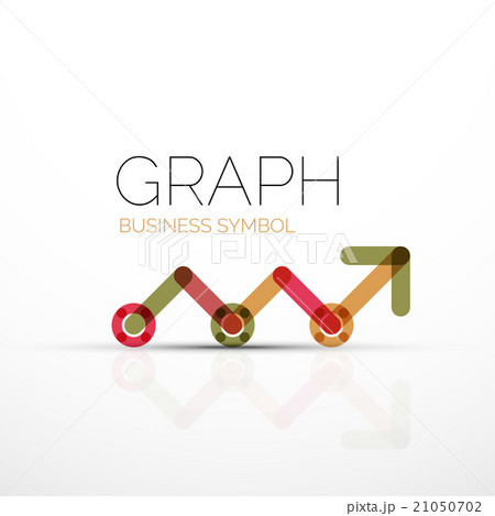 Abstract logo idea, linear chart or graph Abstract logo idea, linear chart or graph 21050702
