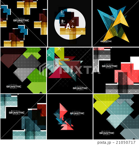 Vector geometrical banner set Vector geometrical banner set 21050717