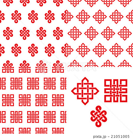 Auspicious Endless knots Chinese seamless pattern 21051005