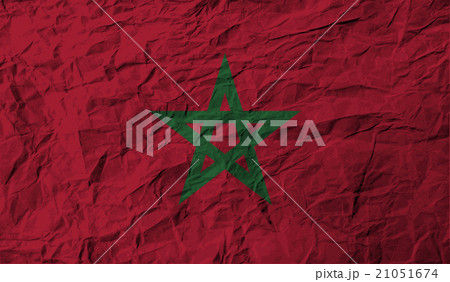 Flag of Morocco with old texture. Vector 21051674