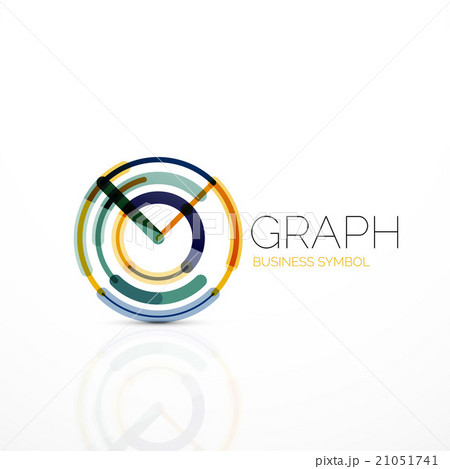Abstract logo idea, linear chart or graph 21051741