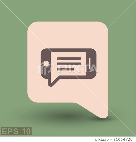 Pictograph of message or chat on smartphone Pictograph of message or chat on smartphone 21054720