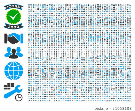 Collection Of 2000 Flat Vector Icons 21058108