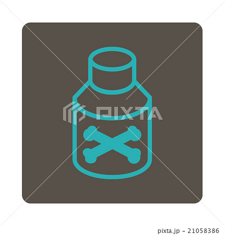 Poison Bottle Rounded Square Button 21058386