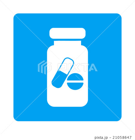 Medication Phial Rounded Square Button 21058647