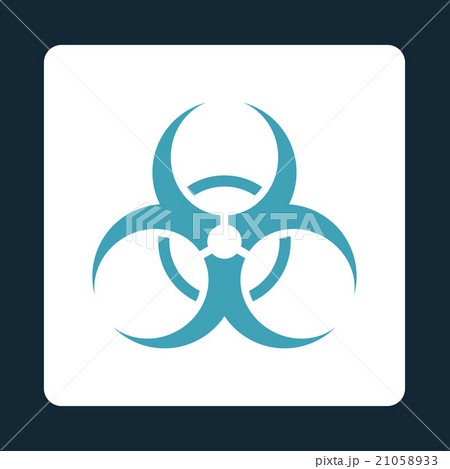 Bio Warning Rounded Square Button Bio Warning Rounded Square Button 21058933