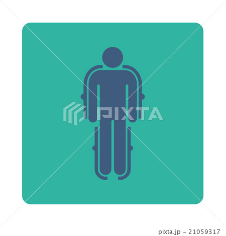 Exoskeleton Rounded Square Button 21059317
