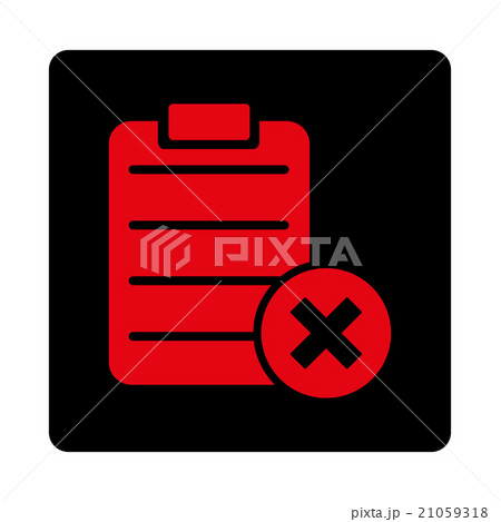 Reject Sheet Rounded Square Button 21059318