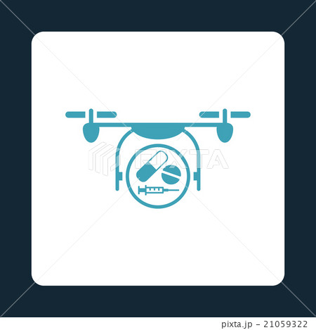Medication Air Drone Rounded Square Button 21059322