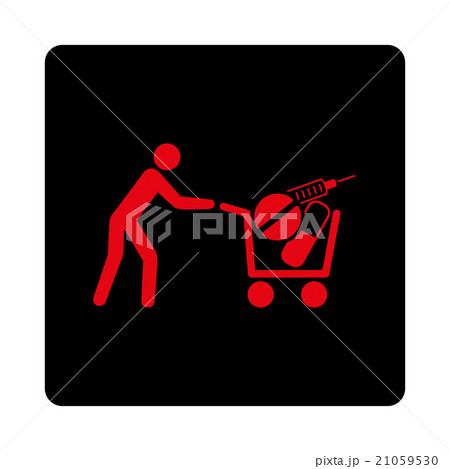 Medical Shopping Rounded Square Button 21059530