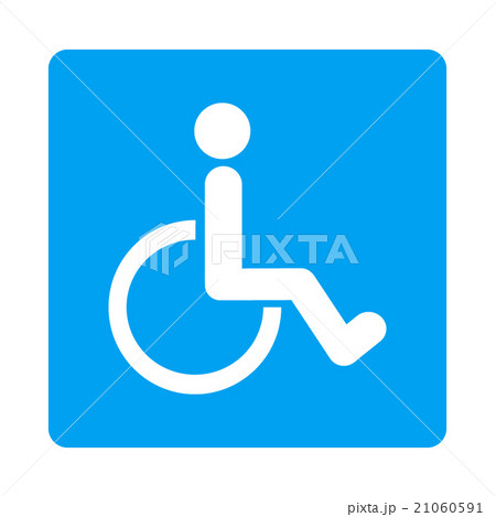 Disabled Person Rounded Square Button Disabled Person Rounded Square Button 21060591