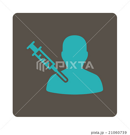 Sickness Vaccination Rounded Square Button Sickness Vaccination Rounded Square Button 21060739