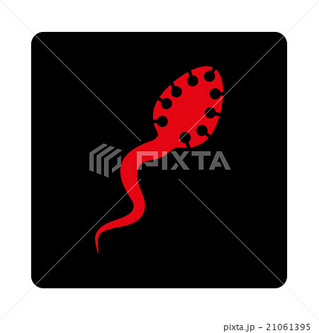 Infectious Bacteria Rounded Square Button 21061395