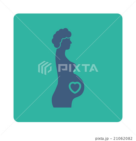 Pregnant Female Rounded Square Button Pregnant Female Rounded Square Button 21062082