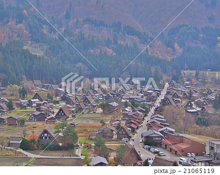 aerial view of Shirakawa-go, Gifu, Japan. aerial view of Shirakawa-go, Gifu, Japan. 21065119