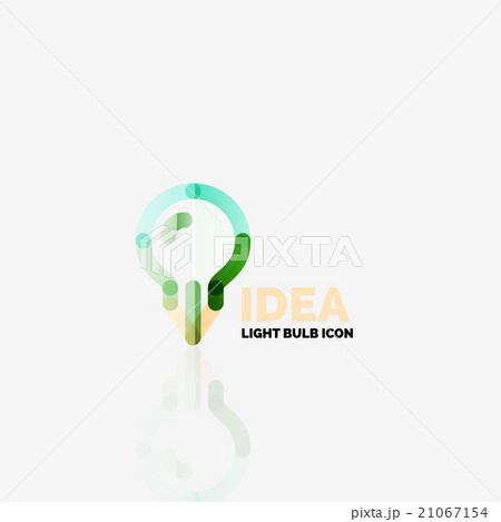 Logo, vector light bulb abstract linear geometric 21067154