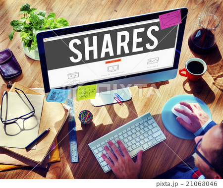 Shares Information Social Media Networking Concept 21068046
