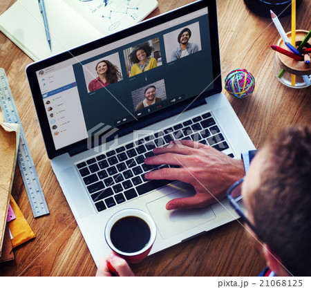 Video Call Facetime Chatting Communication Concept Video Call Facetime Chatting Communication Concept 21068125