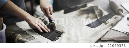 Craftsman Artist Pottery Skill Workshop Concept 21069378