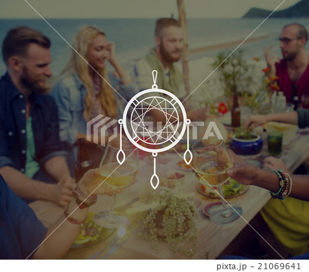 Dreamcatcher Magic Decoration Traditional Fashion Concept 21069641