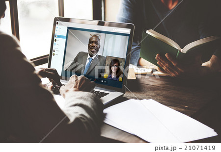 Video Call Conference Chatting Communication Concept 21071419