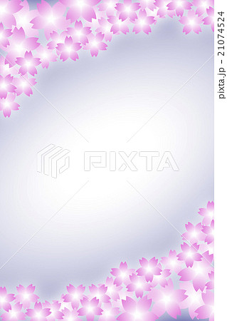 背景素材壁紙 フラワー サクラ さくら色 桜の花 春 入学 卒業式 枠 フレーム 余白 3月 4月 のイラスト素材