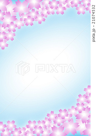 背景素材壁紙 フラワー サクラ さくら色 桜の花 春 入学 卒業式 枠 フレーム 余白 3月 4月 のイラスト素材